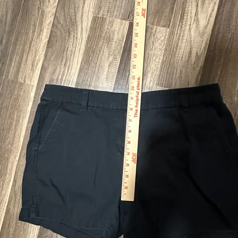 J. Crew Black Flat Front Shorts size 10